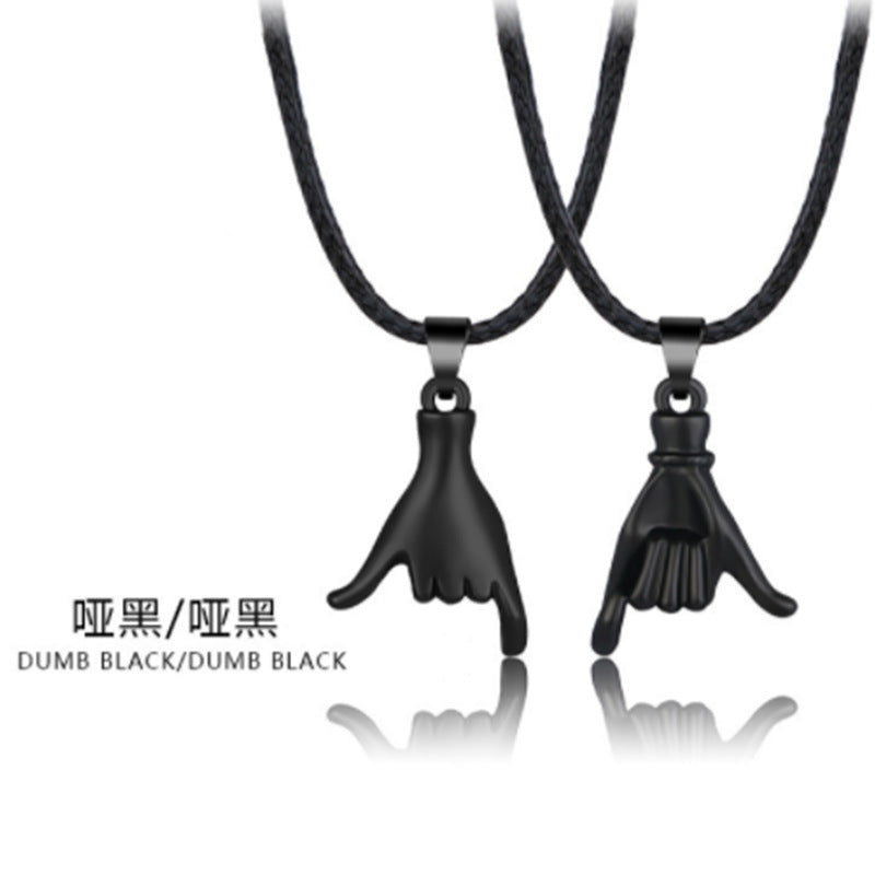 Wholesale  hook couple pendant design sense Valentine's Day necklace