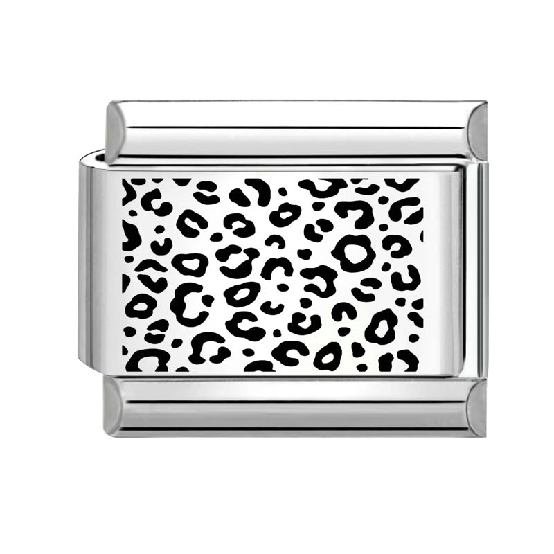 Wholesale Italian modular bracelet 9mm DIY splicing detachable stainless steel cartoon engraving combinable bracelet