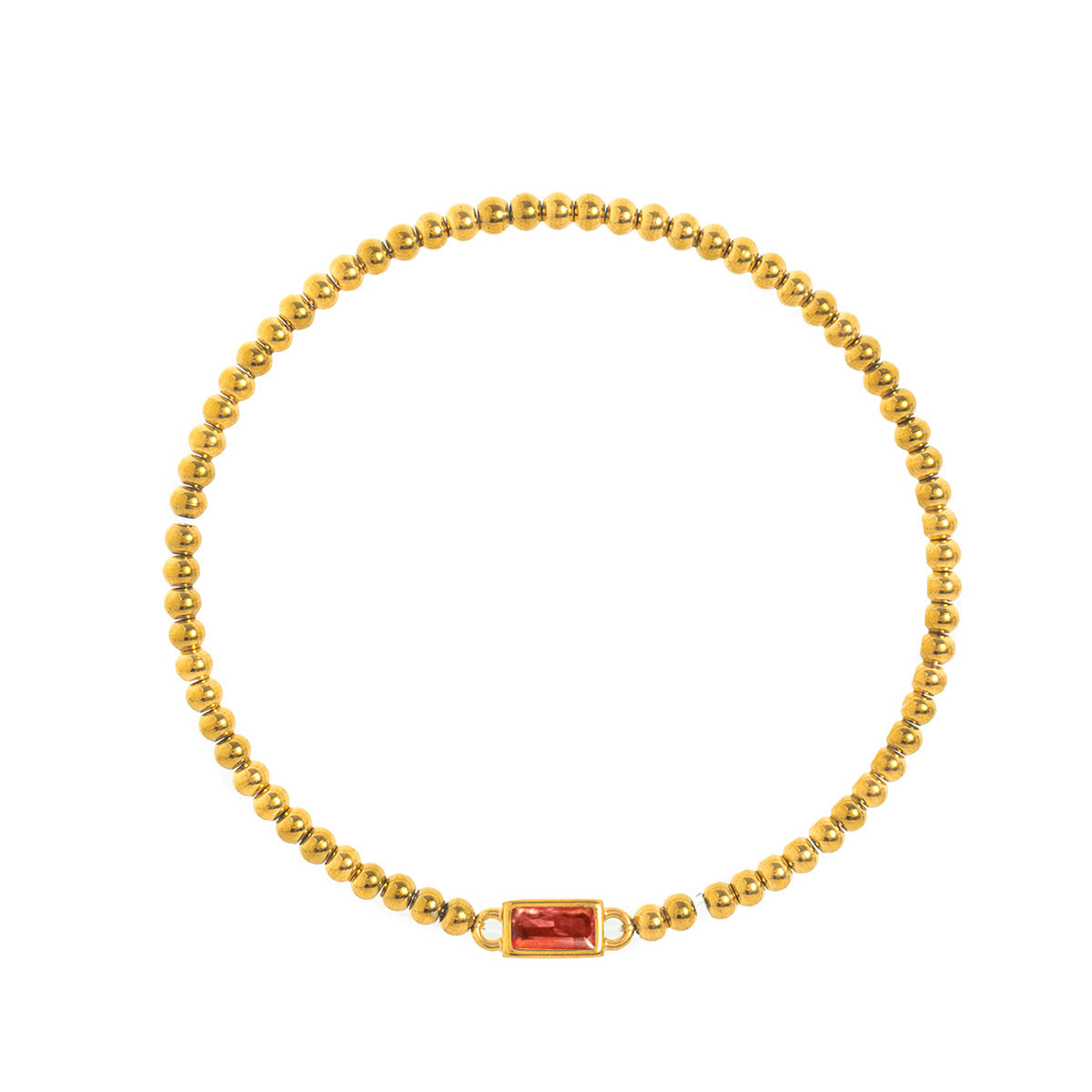 Bracelet rond de pierre de naissance de naissance de luxe léger en gros de décembre