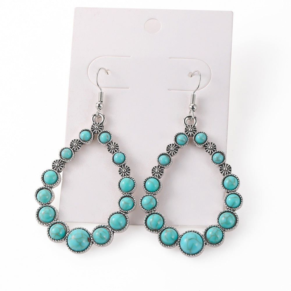 Wholesale  Turquoise Earrings Alloy Earrings Bohemian Earrings