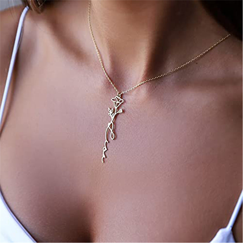 Wholesale DIY Letter Name Stainless Steel Necklace