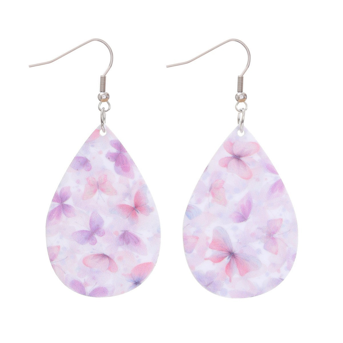 Wholesale Water Drop Acrylic Earrings Butterfly Earrings