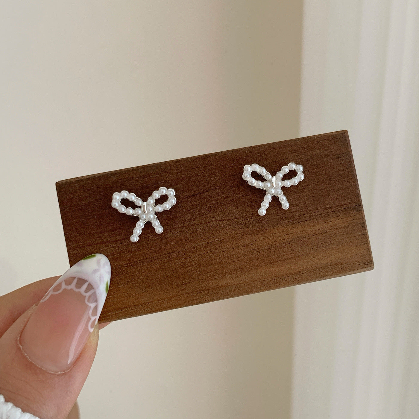 Wholesale Bow Tassel Earrings Silver Long Earrings