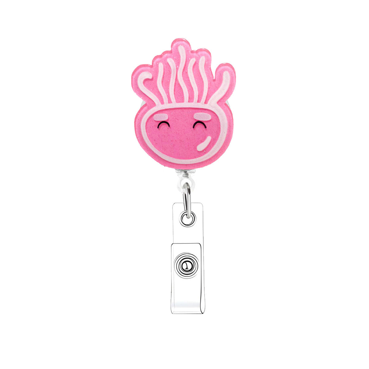 Wholesale etractable name  acrylic English Badge Reels