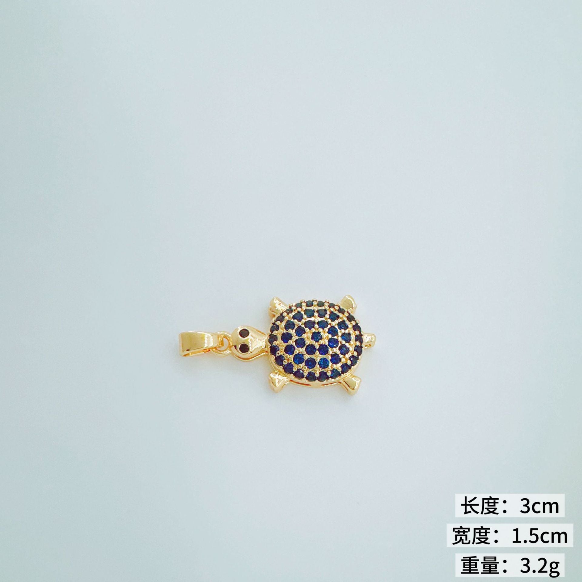 Wholesale Stylish Turtle Pendant Necklace Copper Crystal Chain Jewelry Ocean Theme Accessory for Resale