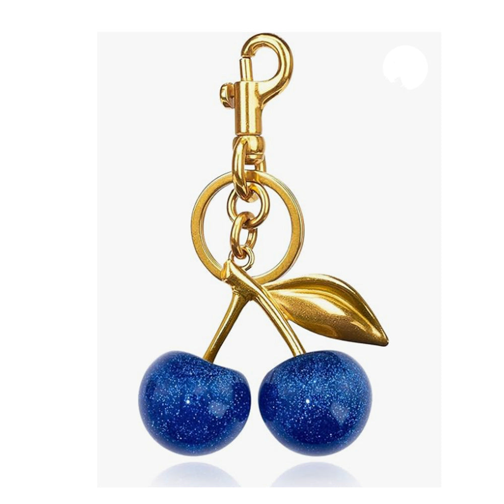 Wholesale Polished Plastic Resin Cherry Keychain Bag Pendant Sweet Style Decorative Accessory
