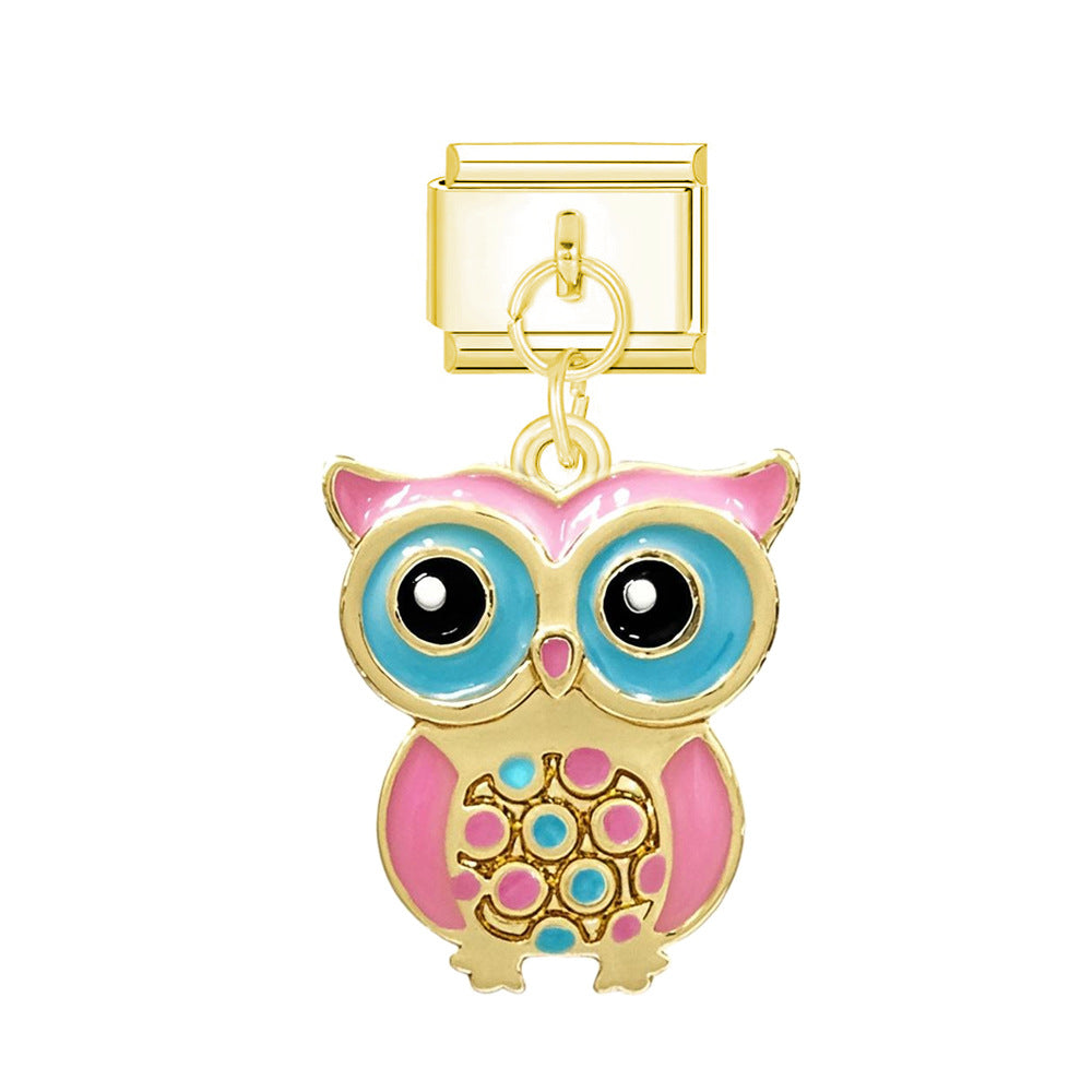 Wholesale Italian Charm Bracelet 9mm DIY Small Animal   Creative Stainless Steel Composable Bracelet