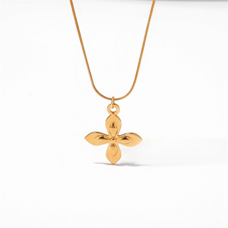 Wholesale stainless steel plated 18 gold necklace