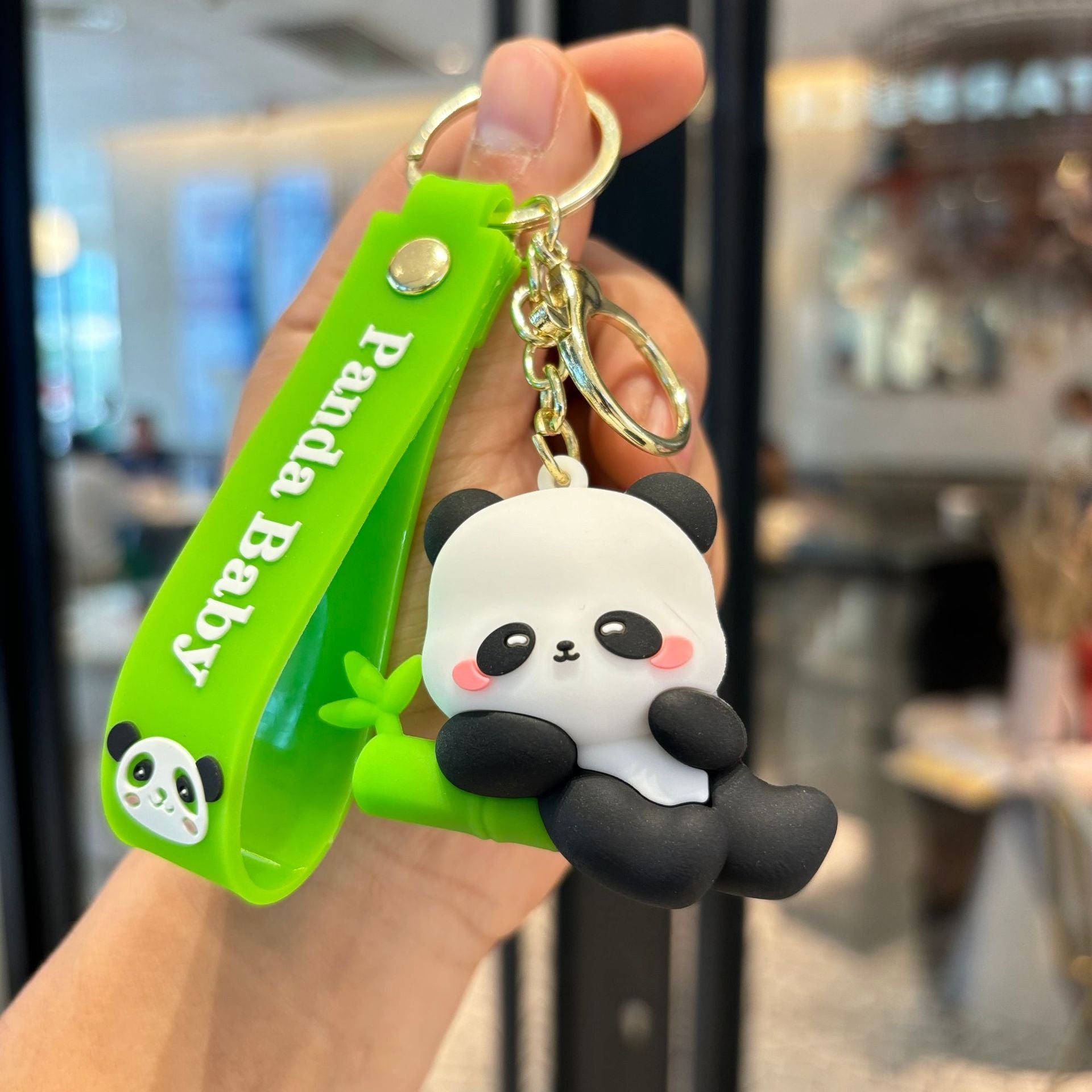 Wholesale Cartoon Little Panda Keychain Pendant Pvc Panda Doll Keychain