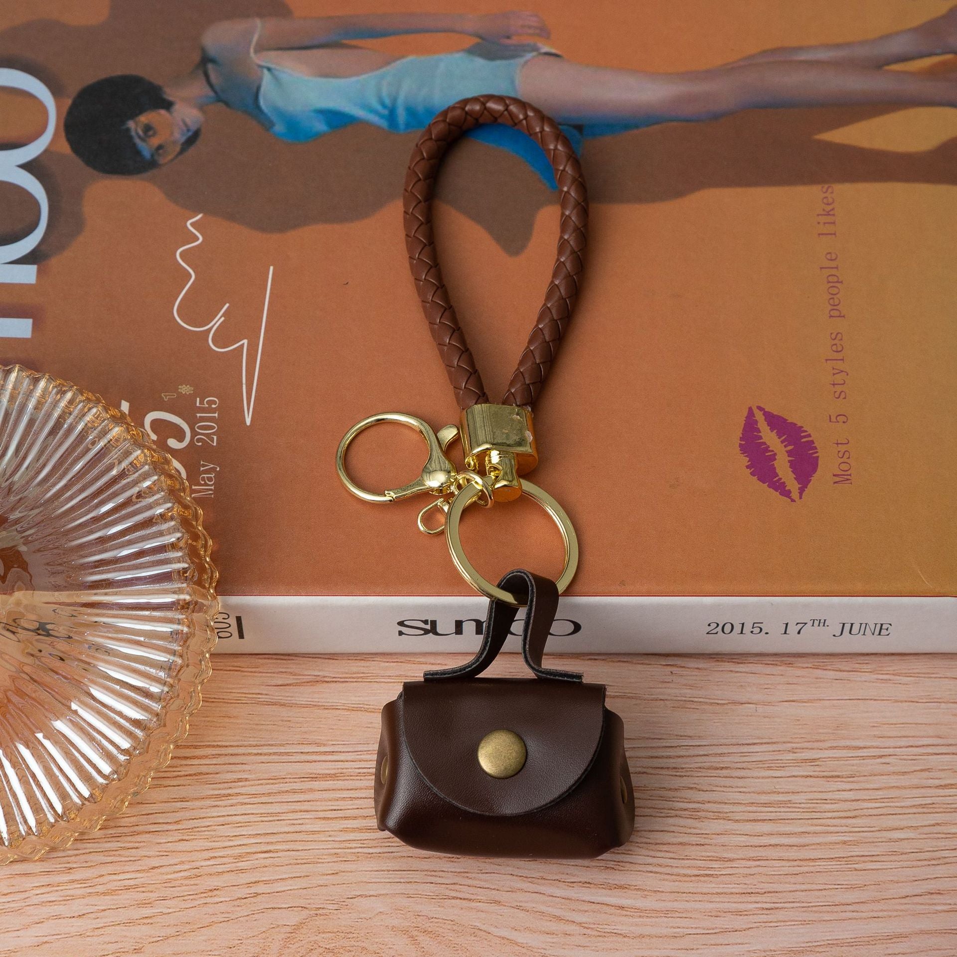 Wholesale Leopard print PU keychain