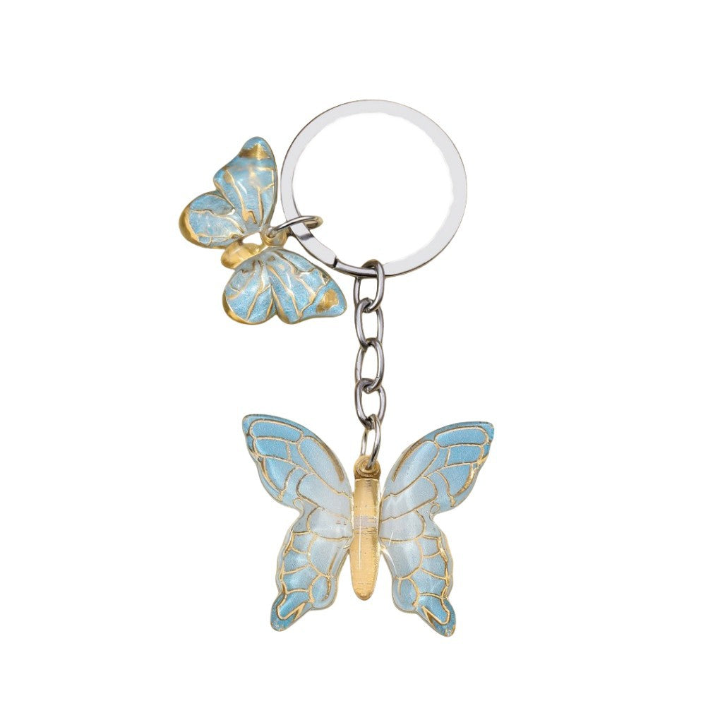 Wholesale Resin DIY Handmade Gradient Butterfly Keychains ACC-KC-RongR075