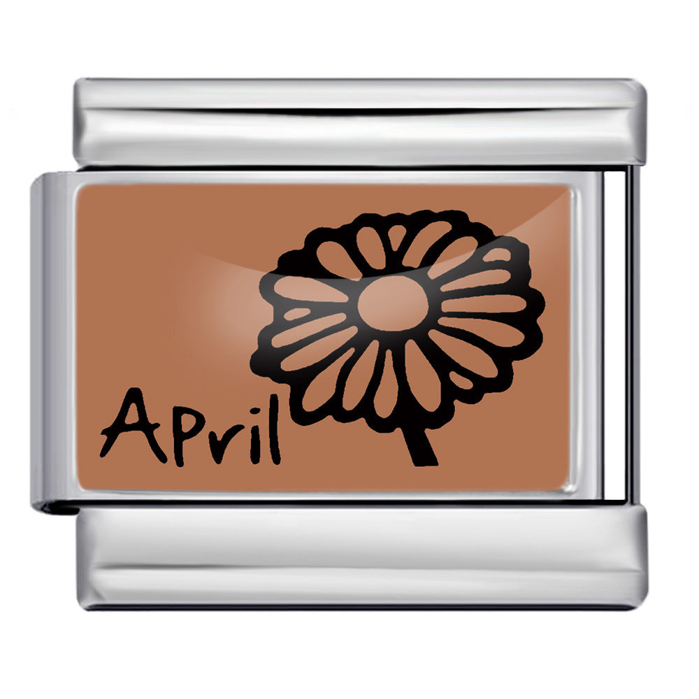 Wholesale  Italian Modular December Floral Series DIY Bracelet