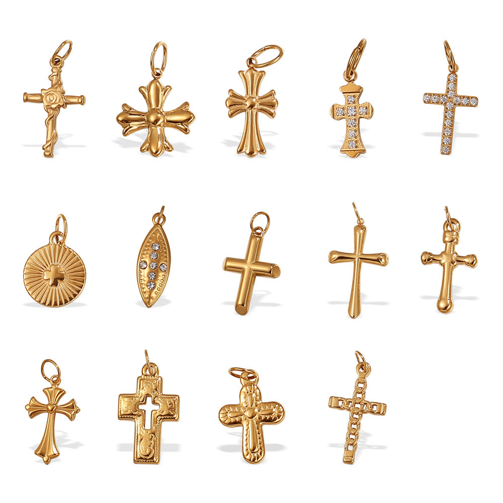Wholesale  Vintage Cross Hip Hop  Charms