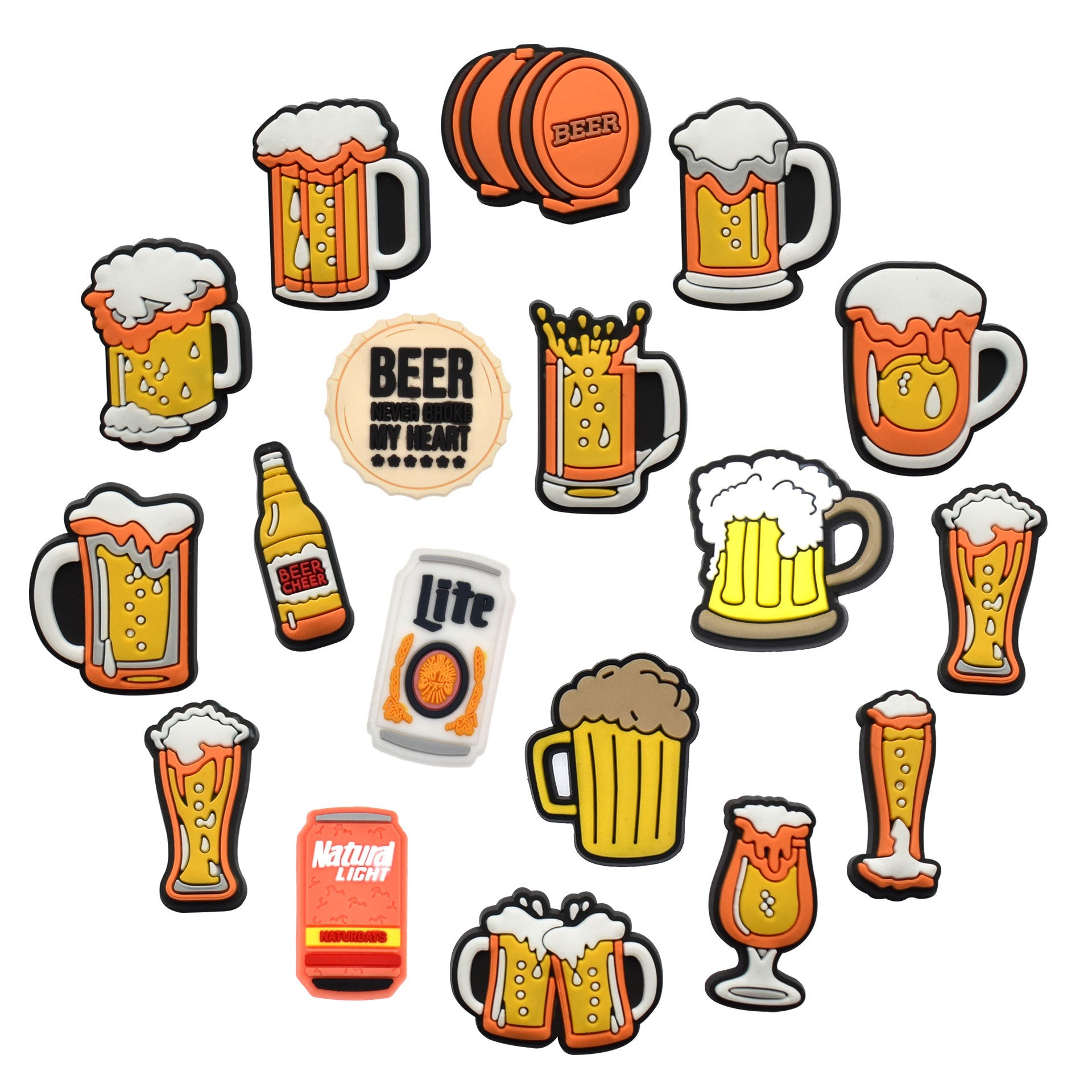 Wholesale Random 100pcs Beer Series Shoes Accessories Shoes Charms