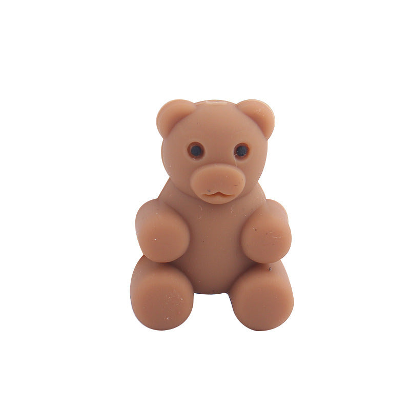 Wholesale 5pcs Bear Silicone Beads 3D Focal Beads ACC-BDS-GuangTian041