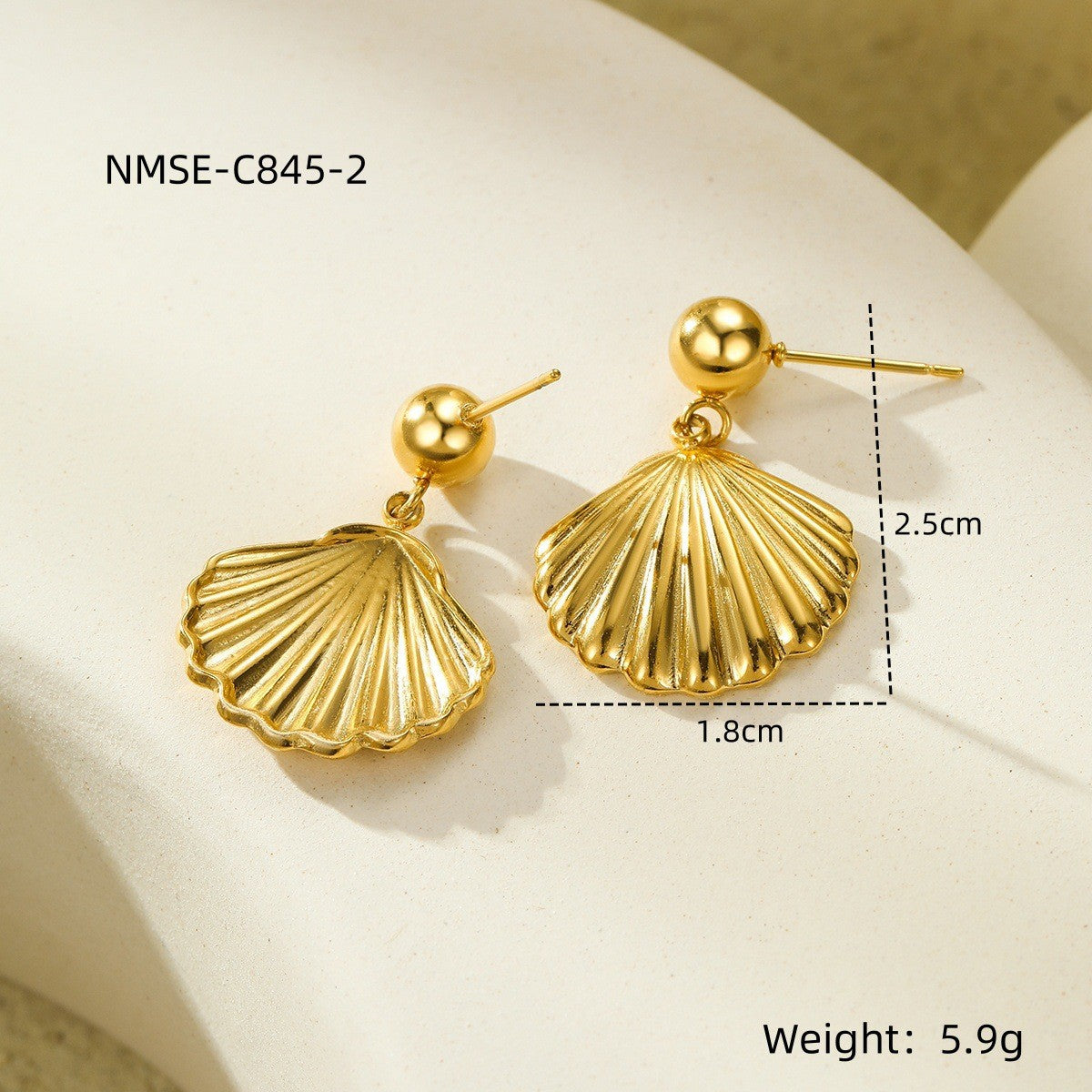 Wholesale  Metal Shell Series Stainless Steel Earrings