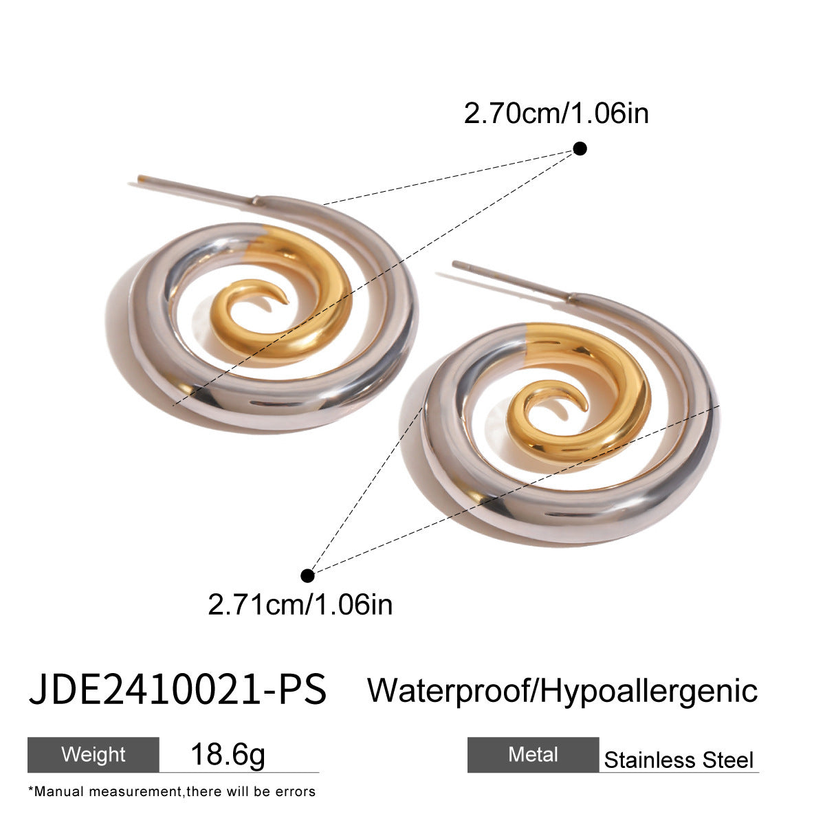 Wholesale Stainless Steel Color-matching Thread Earrings