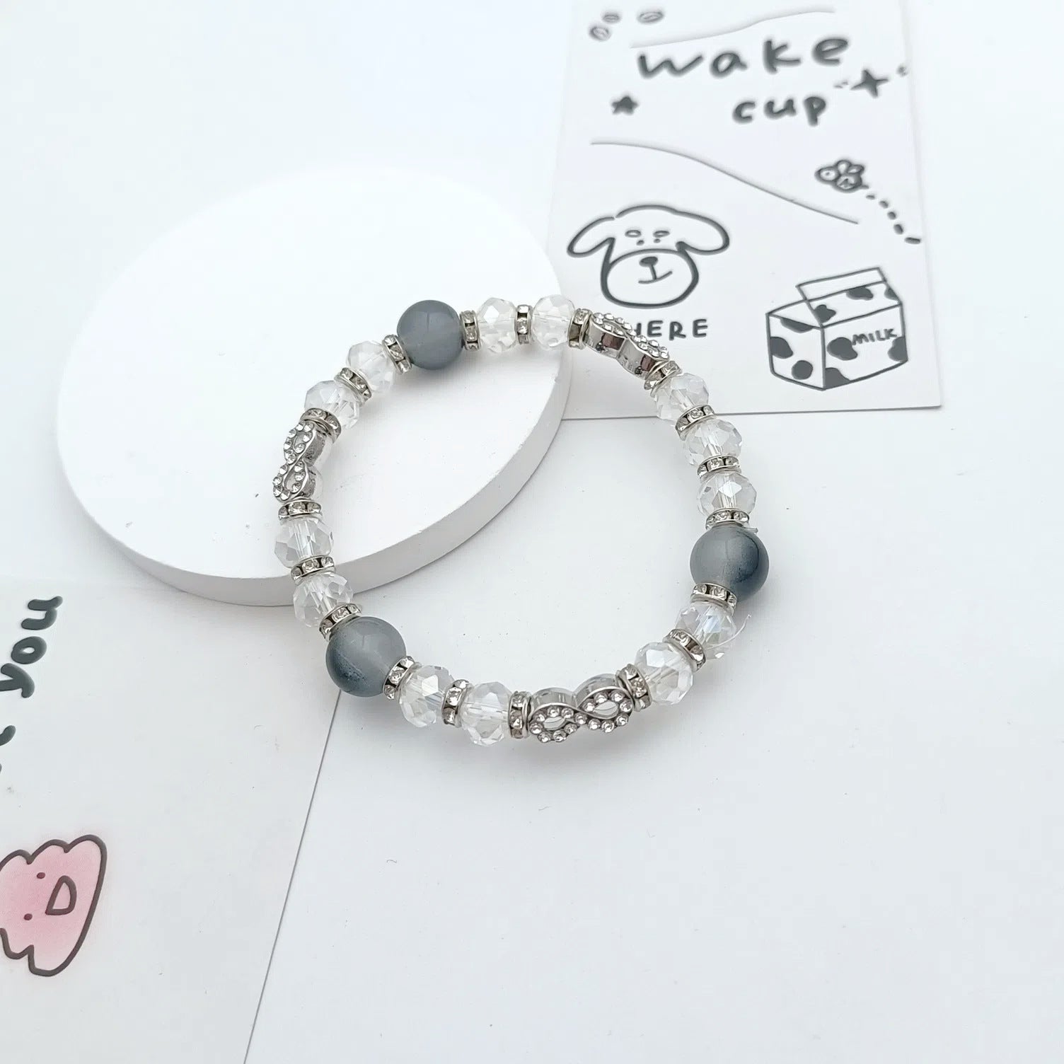 Wholesale glass diamond beaded bracelet