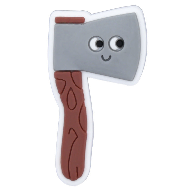 Wholesale Random 100pcs Cartoon Camping Series PVC Soft Rubber Shoe Buckle Decoration ACC-SC-RYY061