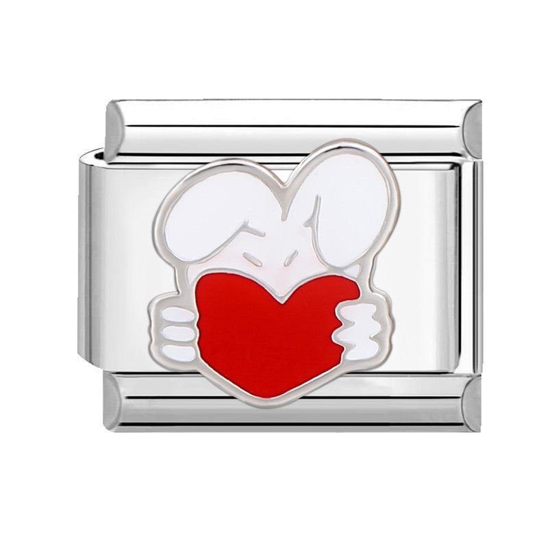 Wholesale Italian Charm Bracelet 9mm DIY Splicing Red Series Titanium Steel Composable Bracelet