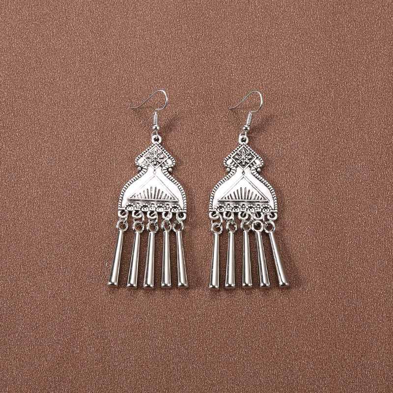 Wholesale Retro Tassel Long Earrings Ethnic Style Earrings ACC-ES-Gumi007