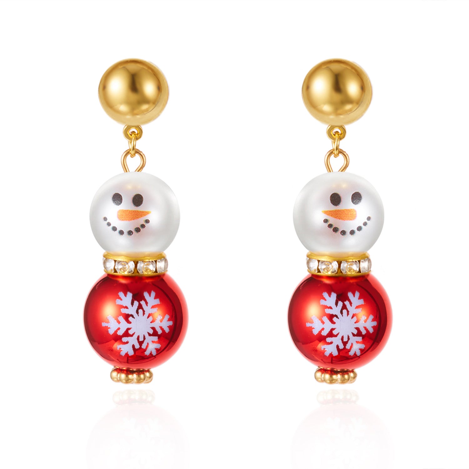 Wholesale Christmas hat snowman earrings
