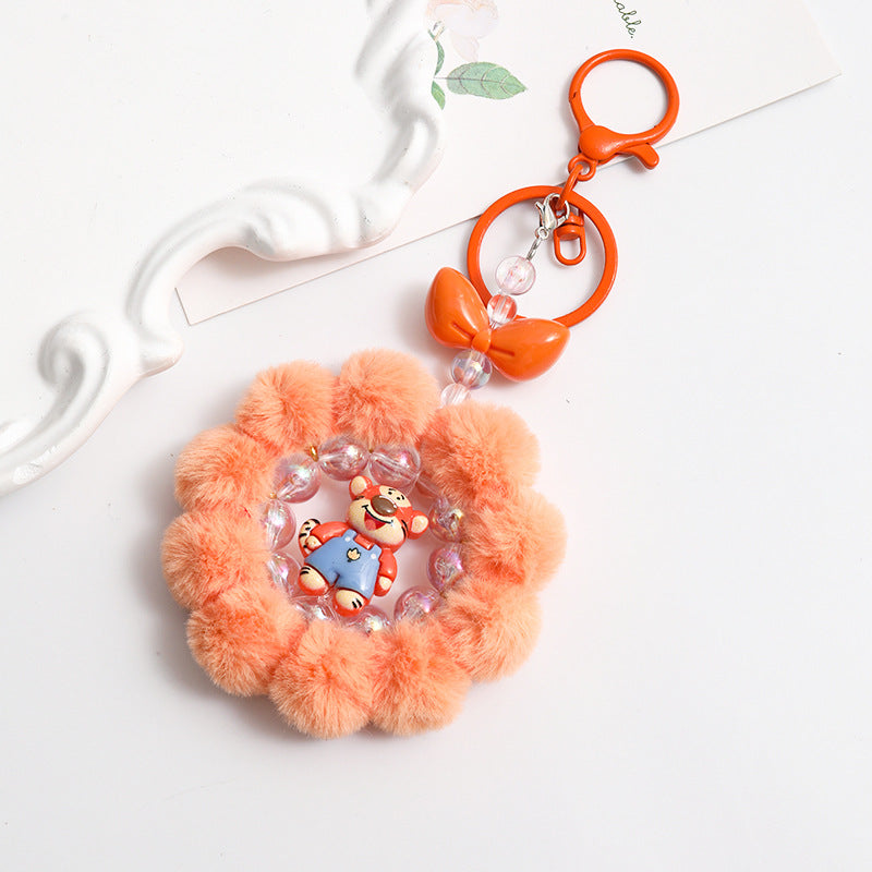 Wholesale Cartoon  Colorful I Handmade Beaded Acrylic Non-Peeling Keychain  ACCVIP