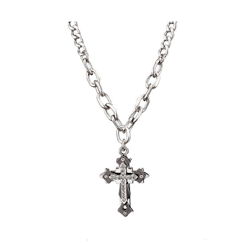 Wholesale Cross Titanium Steel Cuban Chain