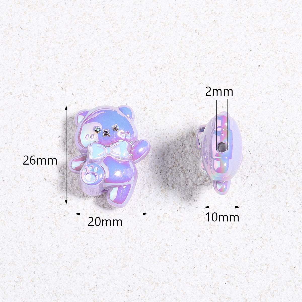 Wholesale  10pcs  Uv Cartoon Cute Colorfulful  Focal Beads DIY Bead Accessories