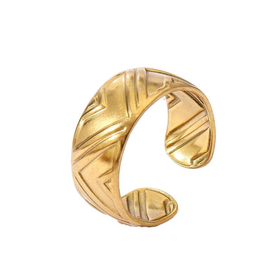 Wholesale Stainless Steel Ring Snake Love 18k Gold Plated Rings ACC-RS-MuC004