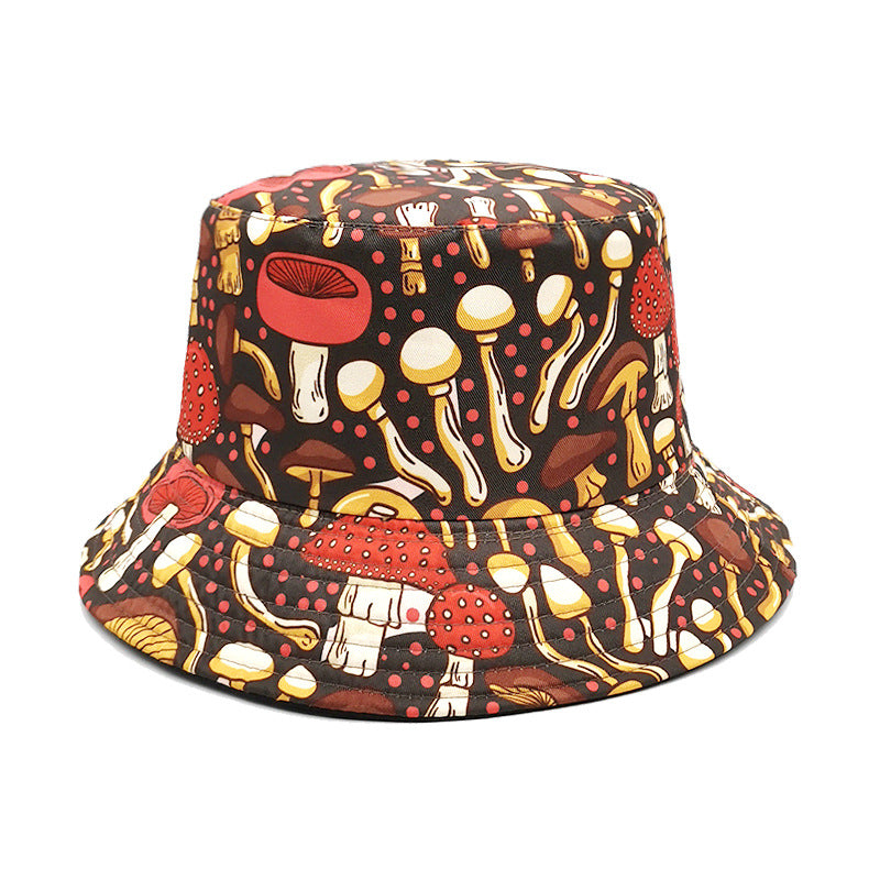 Wholesale Colorful Mushroom Pattern Bucket Hat ACC-HT-ShunMa003