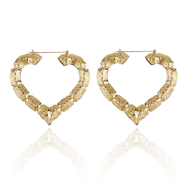 Wholesale  Personality Exaggerated Super Large Bamboo Earrings