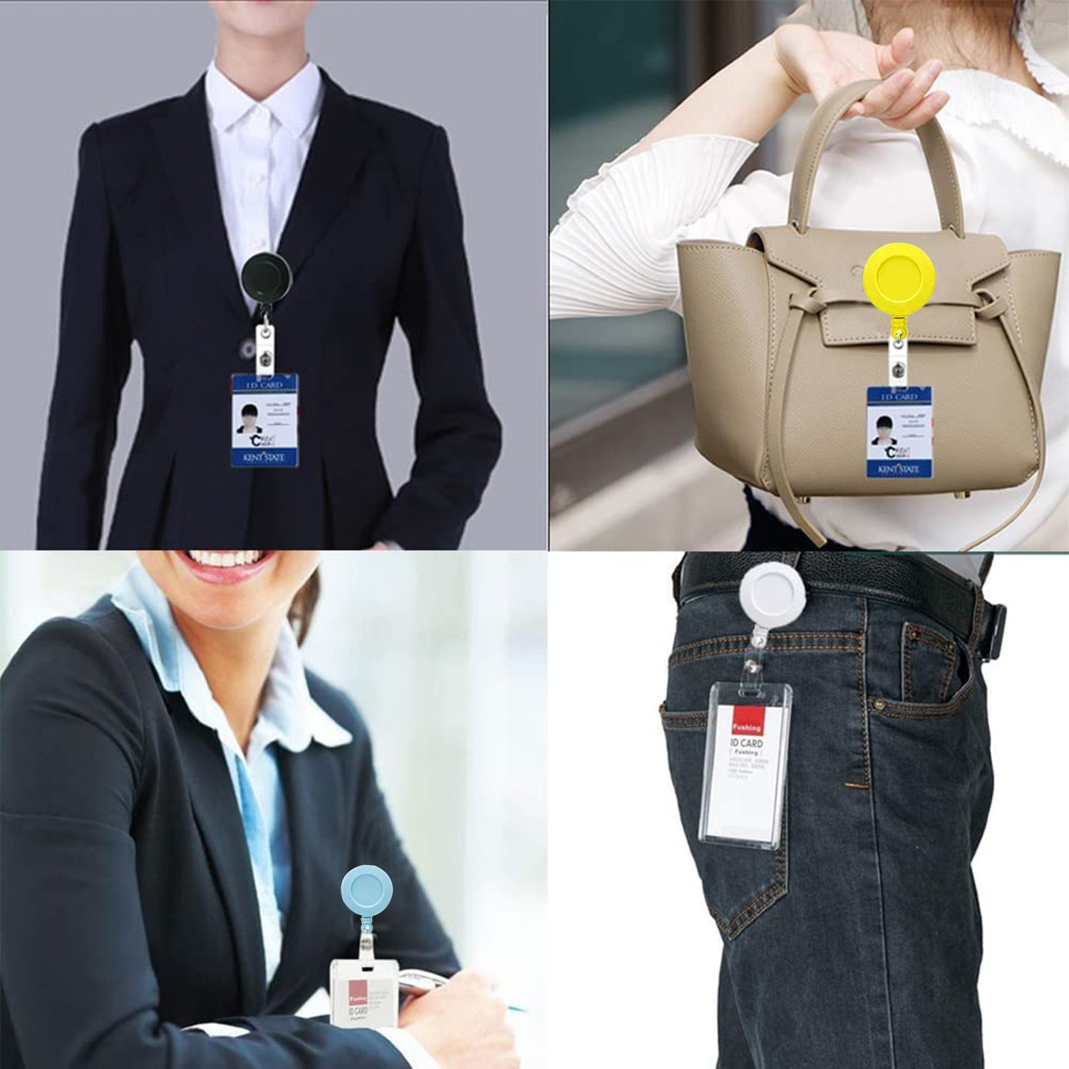 Wholesale Colorful ABS Plastic Retractable Rotating Keychain