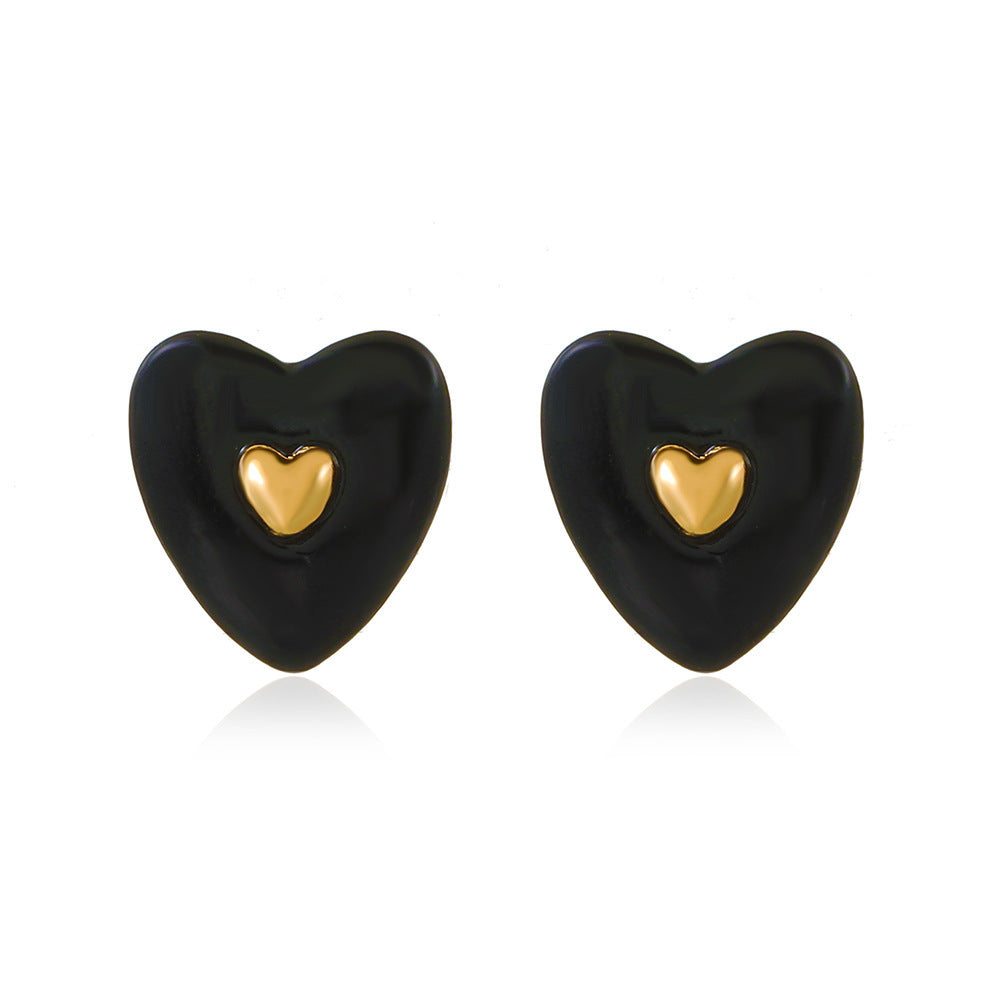 Wholesale  color drop oil C- shaped earrings