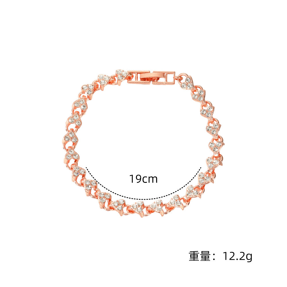 Wholesale Electroplated Alloy Roman Chain Bracelet Gold,  Fashion Jewelry Accessory for Resale