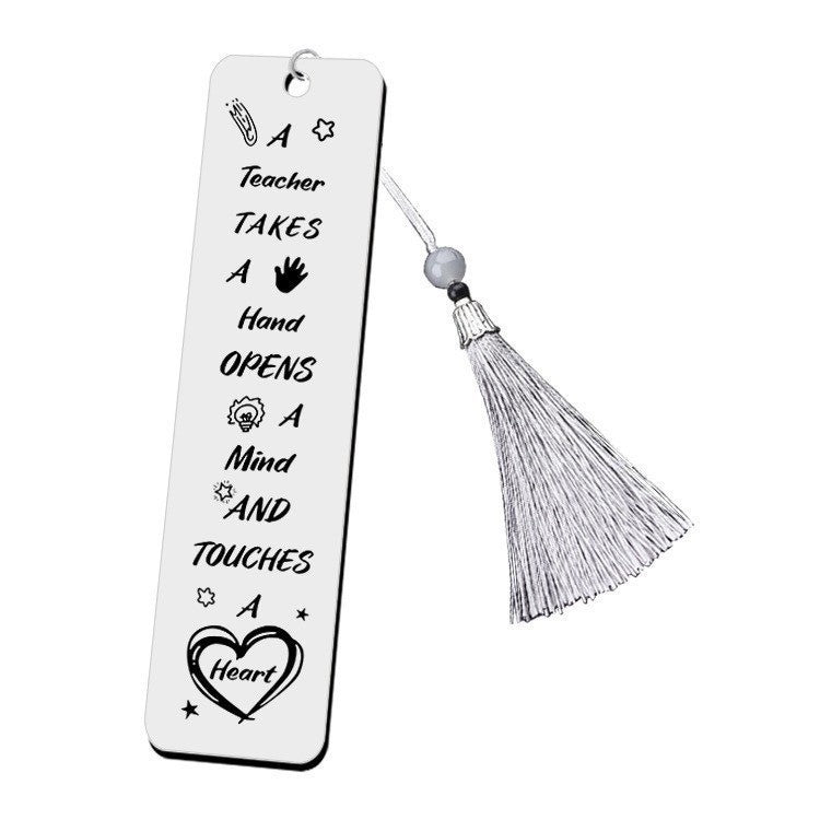 Wholesale Stainless Steel Bookmark Laser Engraved Custom Logo Teacher S Day Gift DIY Bookmark For Boutique Resale