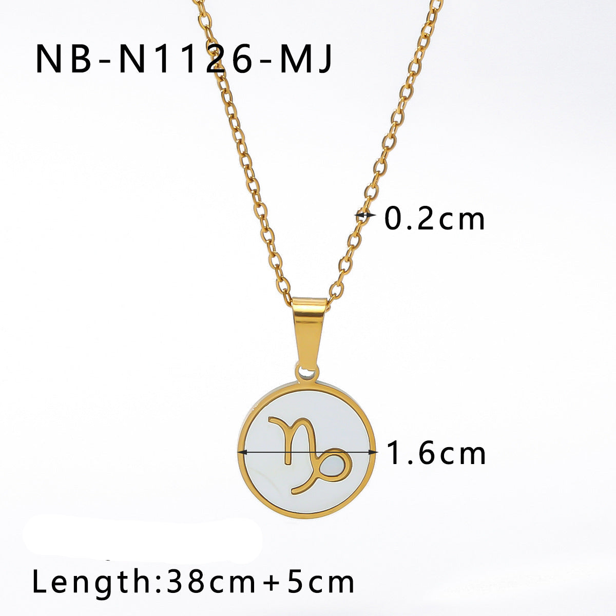 Wholesale stainless steel 18K gold plated twelve zodiac necklace