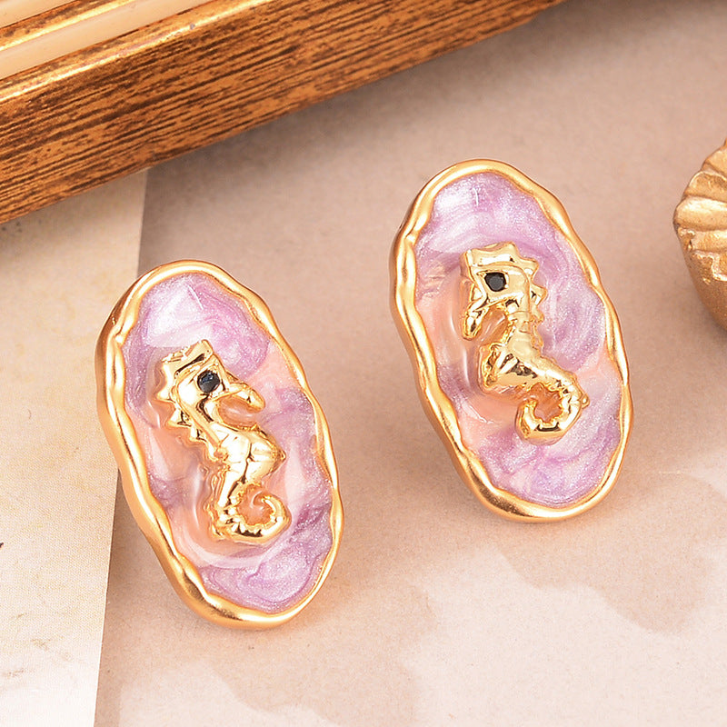 Wholesale Natural Pearl Earrings Geometric  Jewelry Accessories