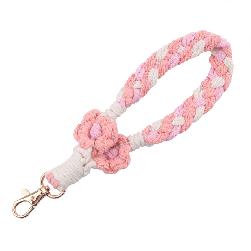 Wholesale Creative DIY cotton key lanyard pendant lanyard  keychains