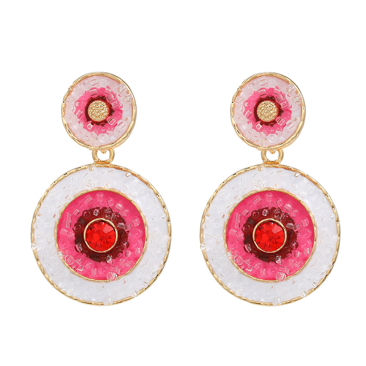 Wholesale Devil's Eye Multi-Layered Round Hemias Style Alloy Earrings ACC-ES-JL024