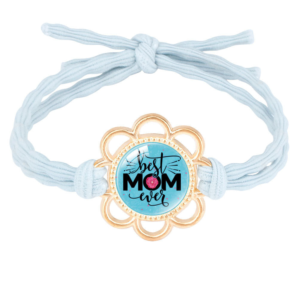 Wholesale mother's day jewelry hair rope bracelet dual-purpose alloy Mom