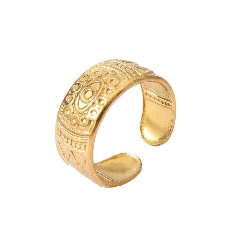 Wholesale Stainless Steel Ring Snake Love 18k Gold Plated Rings ACC-RS-MuC004