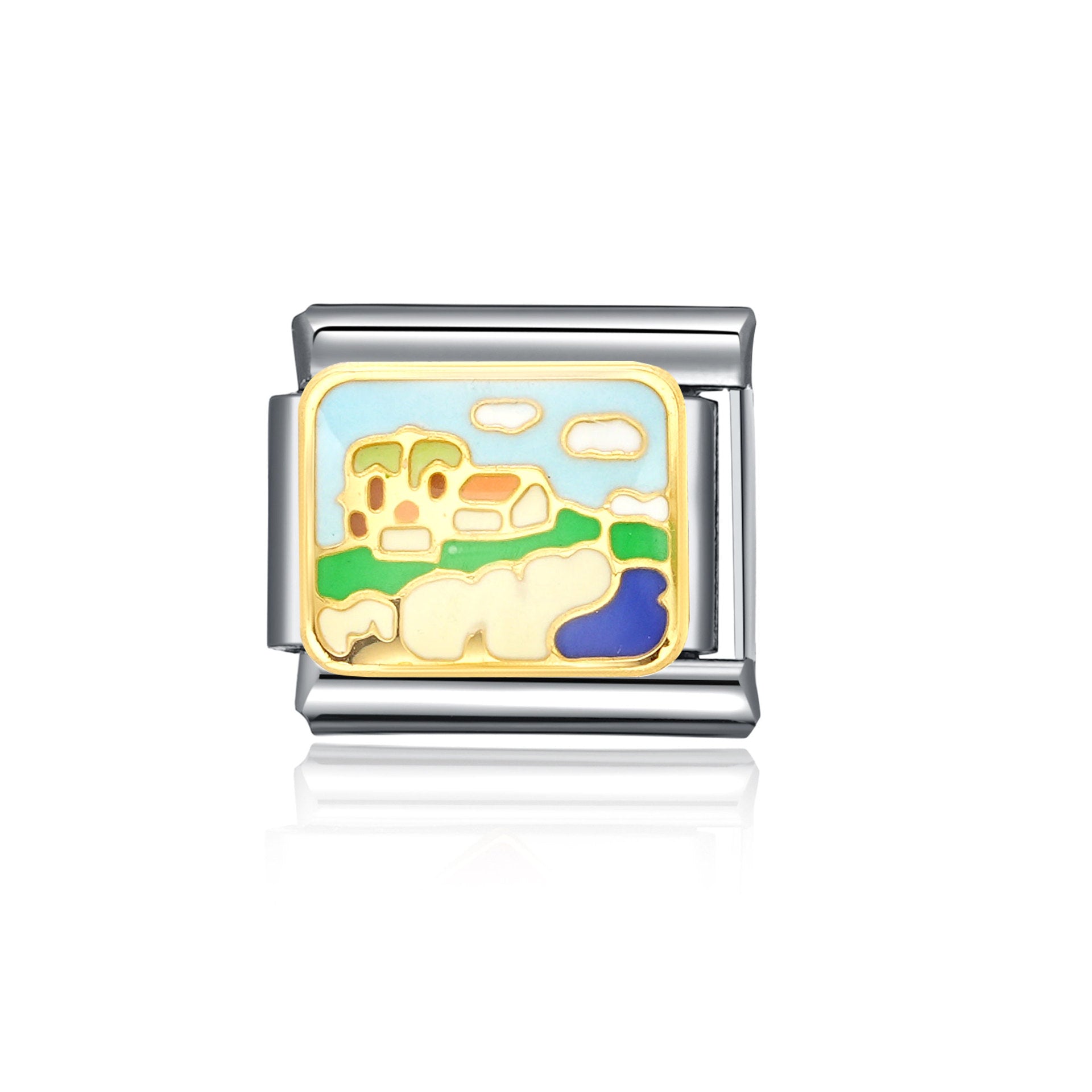 Bracelet de charme italien en gros de 9 mm d'animal d'épissage et de planable en acier inoxydable