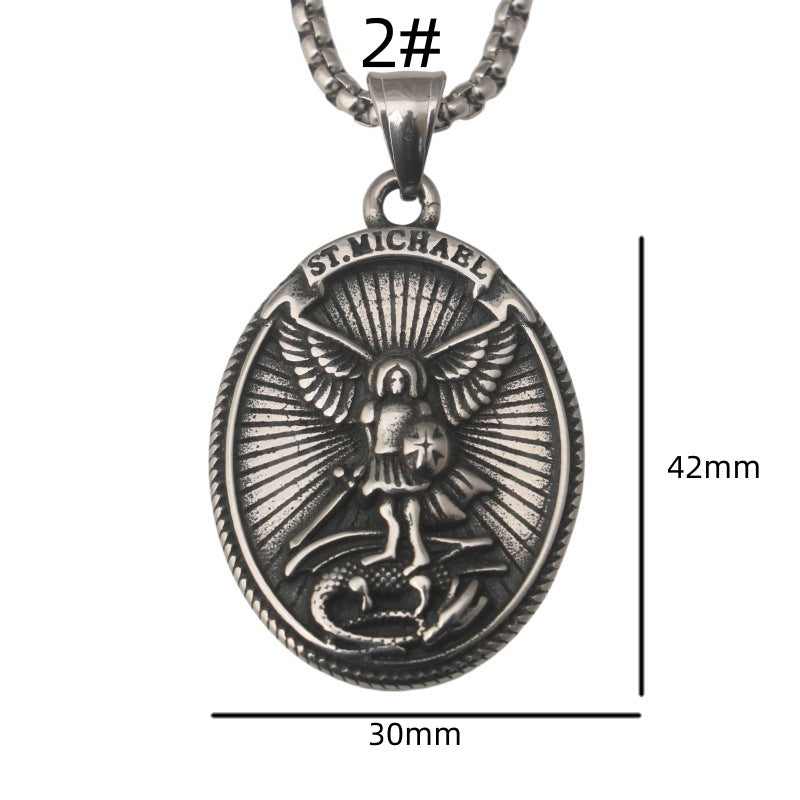 Wholesale Men' s Vintage Stainless Steel Skull Pendant