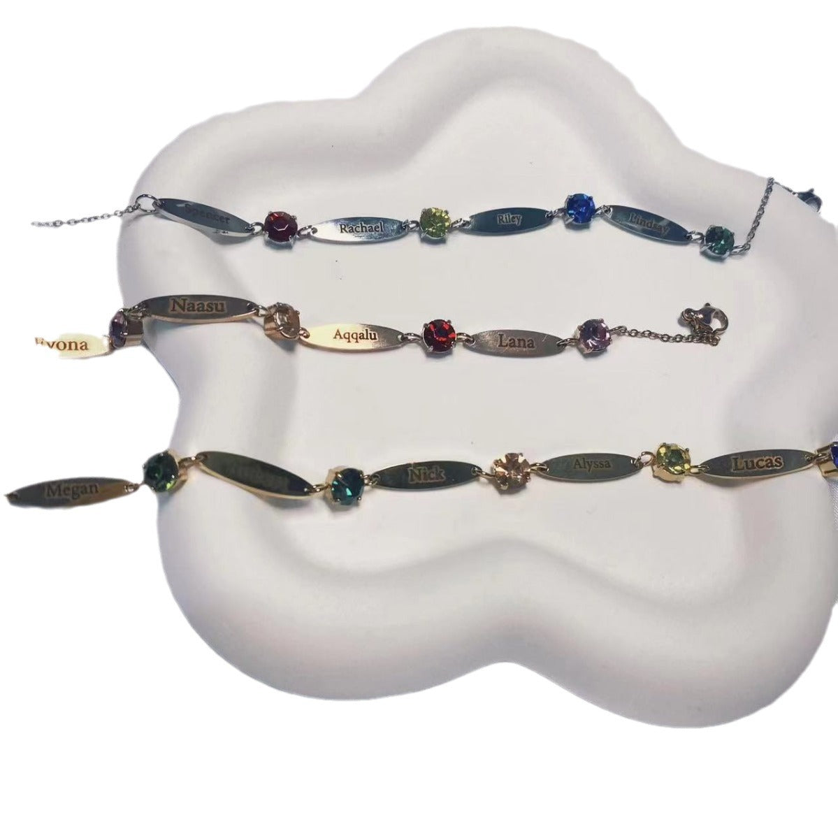 Wholesale Birthstone Titanium Steel Bracelet