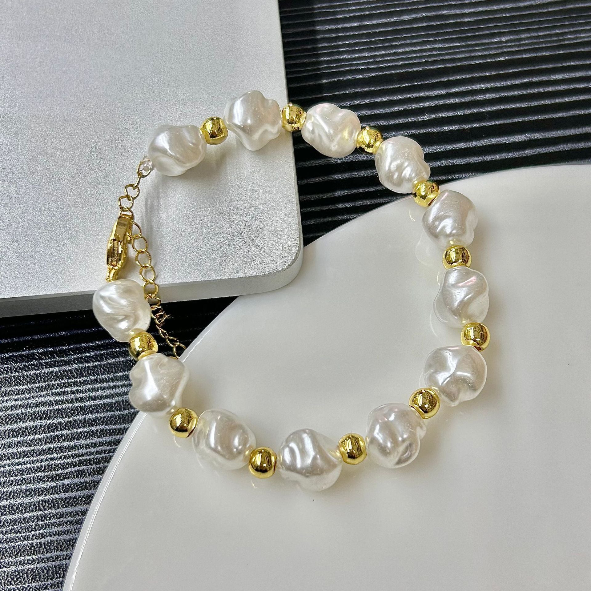 Wholesale Beaded Baroque  Pearl Bracelet