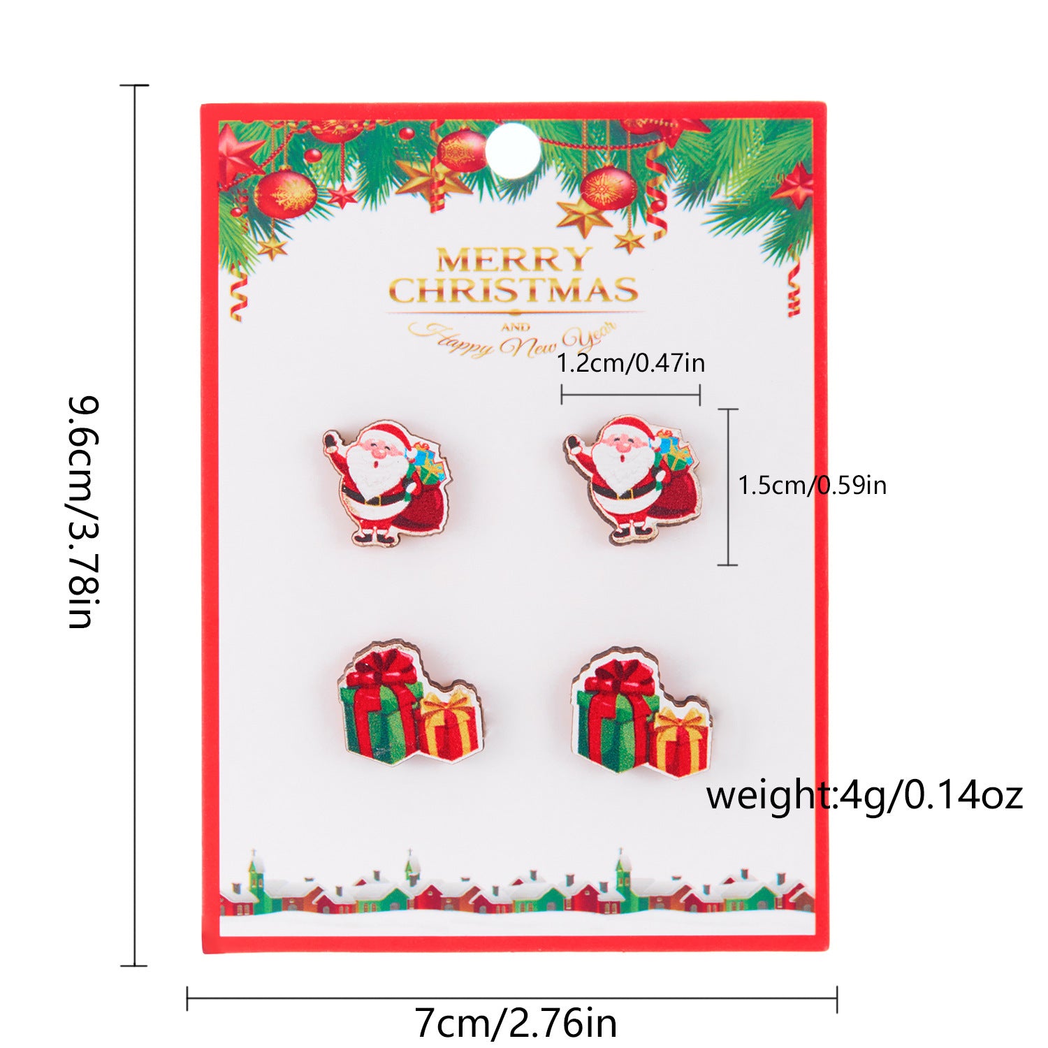 Wholesale Christmas Snowman Snowflake Wood Earrings Set ACC-ES-YingHao001