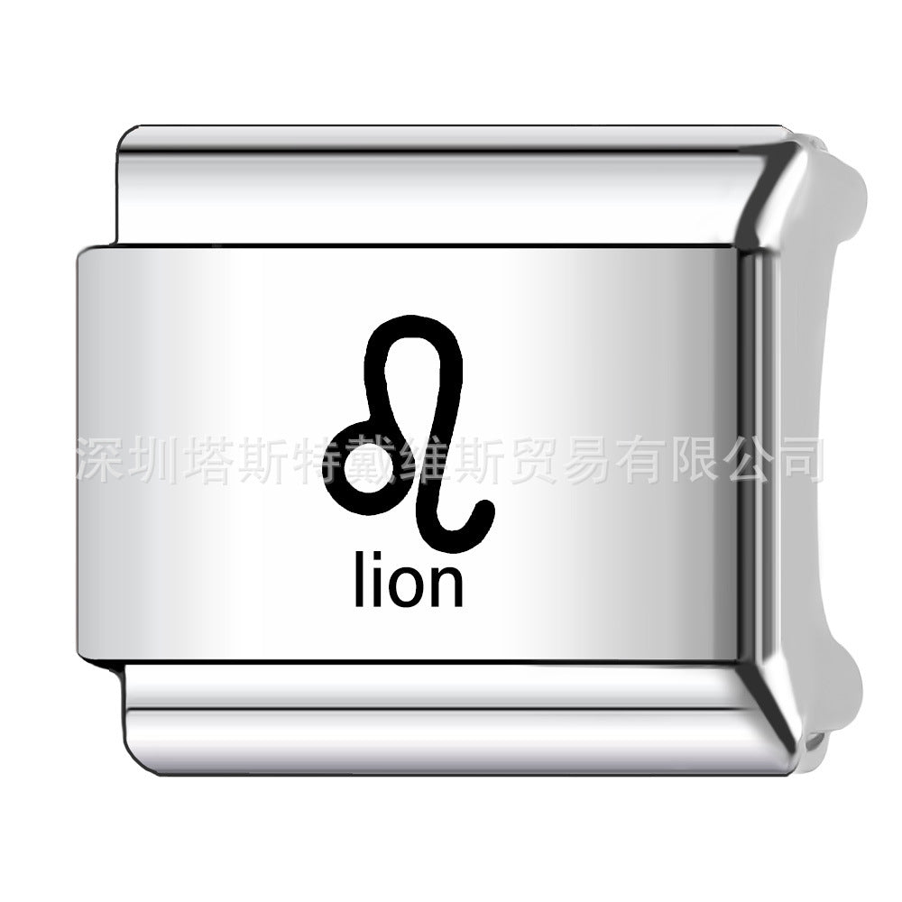 Wholesale 9mm Italian Charm Starter Bracelets DIY square Single Section Creative Stainless Steel Composable Bracelet