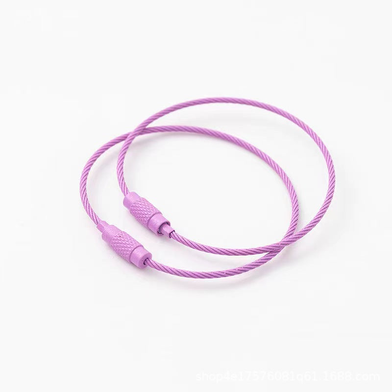 Wholesale 10pcs Color Paint Wire Ring DIY Keychain Accessories Bulk Keychains ACC-KC-HeYuan001