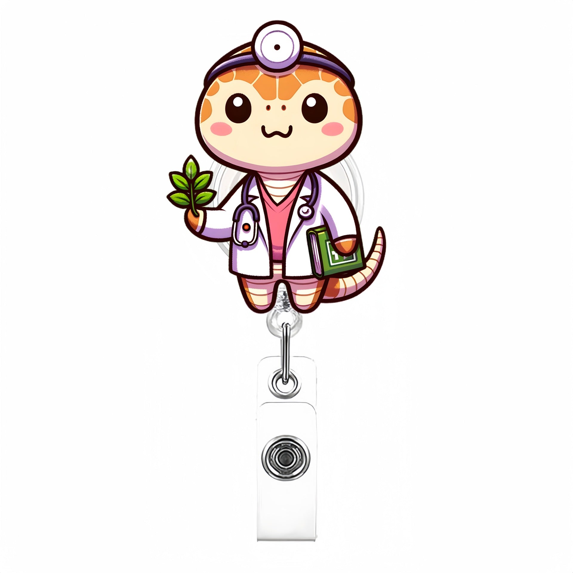 Wholesale Cute Cartoon Acrylic Retractable Clip Badge Keychain